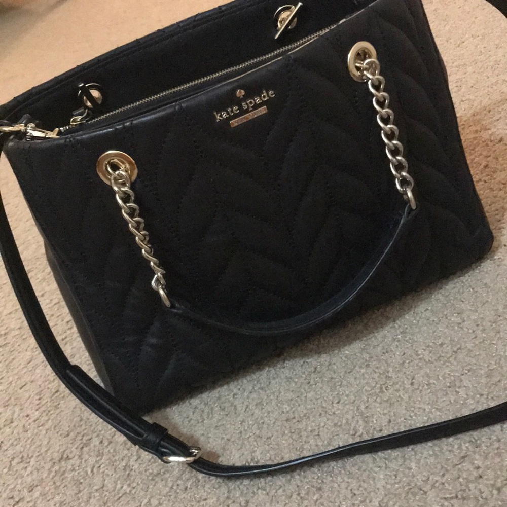 Kate Spade Meena Briar Lane Quilted Black Handbag